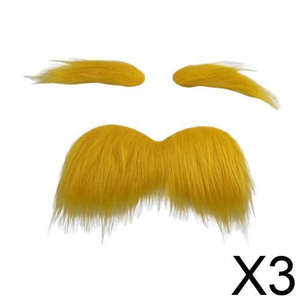 Cosplay Prop Kit - Fake Mustache and Eyebrows Self Adhesive