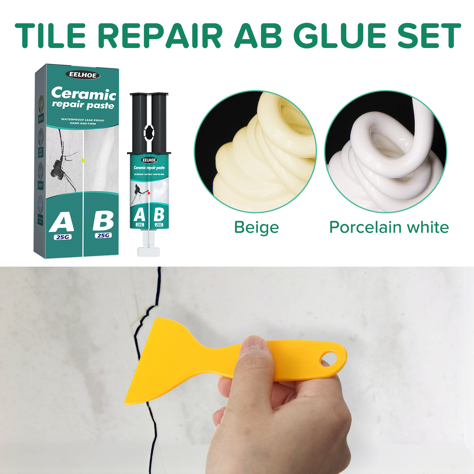 Contact Cement Glue - Tile Repair Paste Repair AB Glue