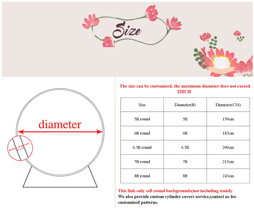 Cinderella Round Backdrop Baby - Briar Cosplay Prop 评论和价格