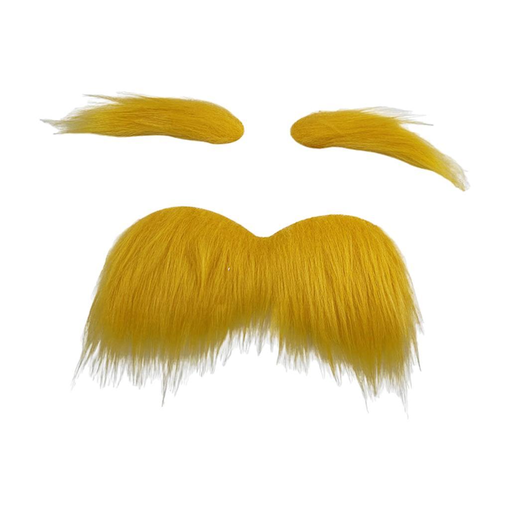 Fake Mustache and Eyebrows Sel - Cosplay Prop Kit 评论和价格