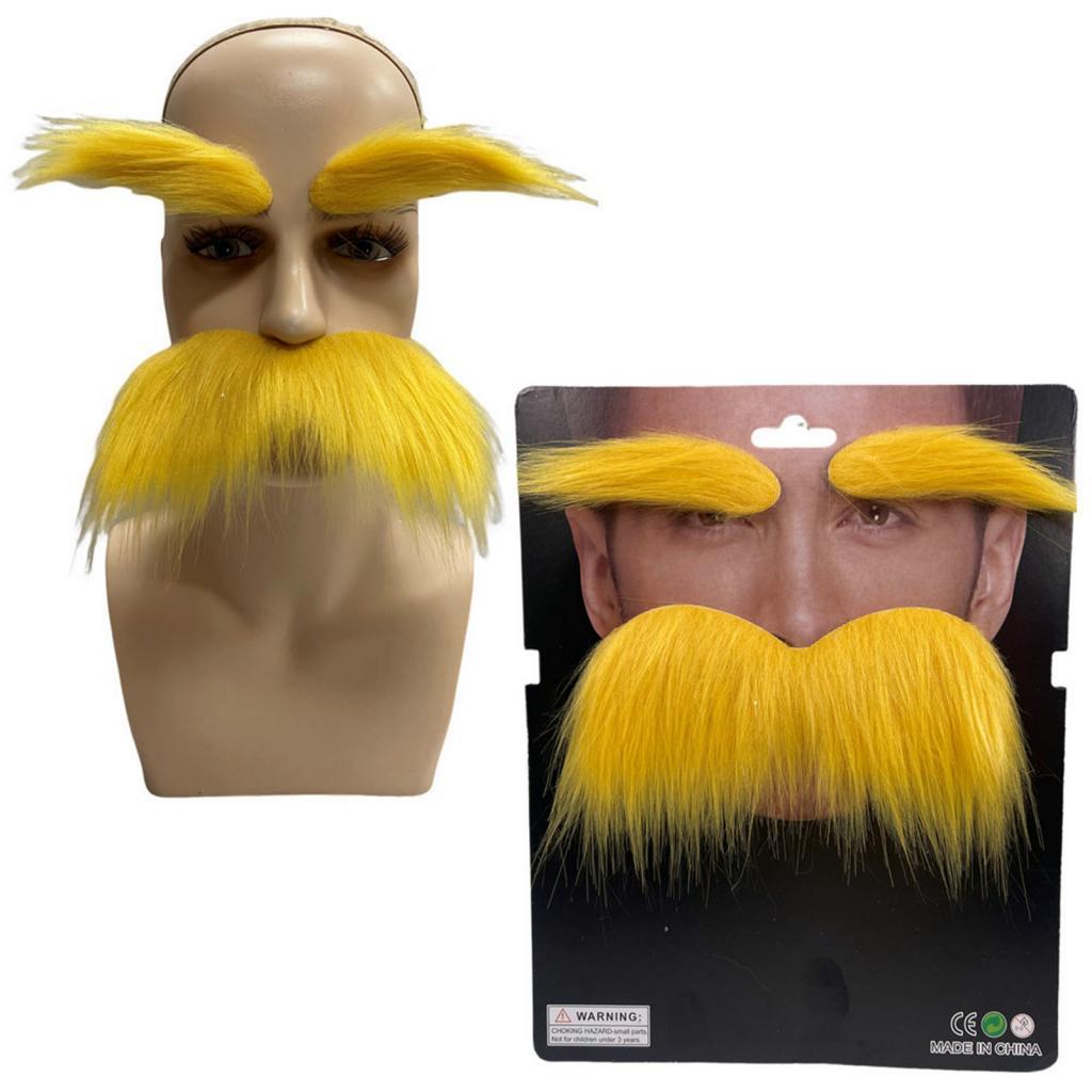 Novelty Stick on Fake Mustache - Cosplay Prop Kit 评论和价格