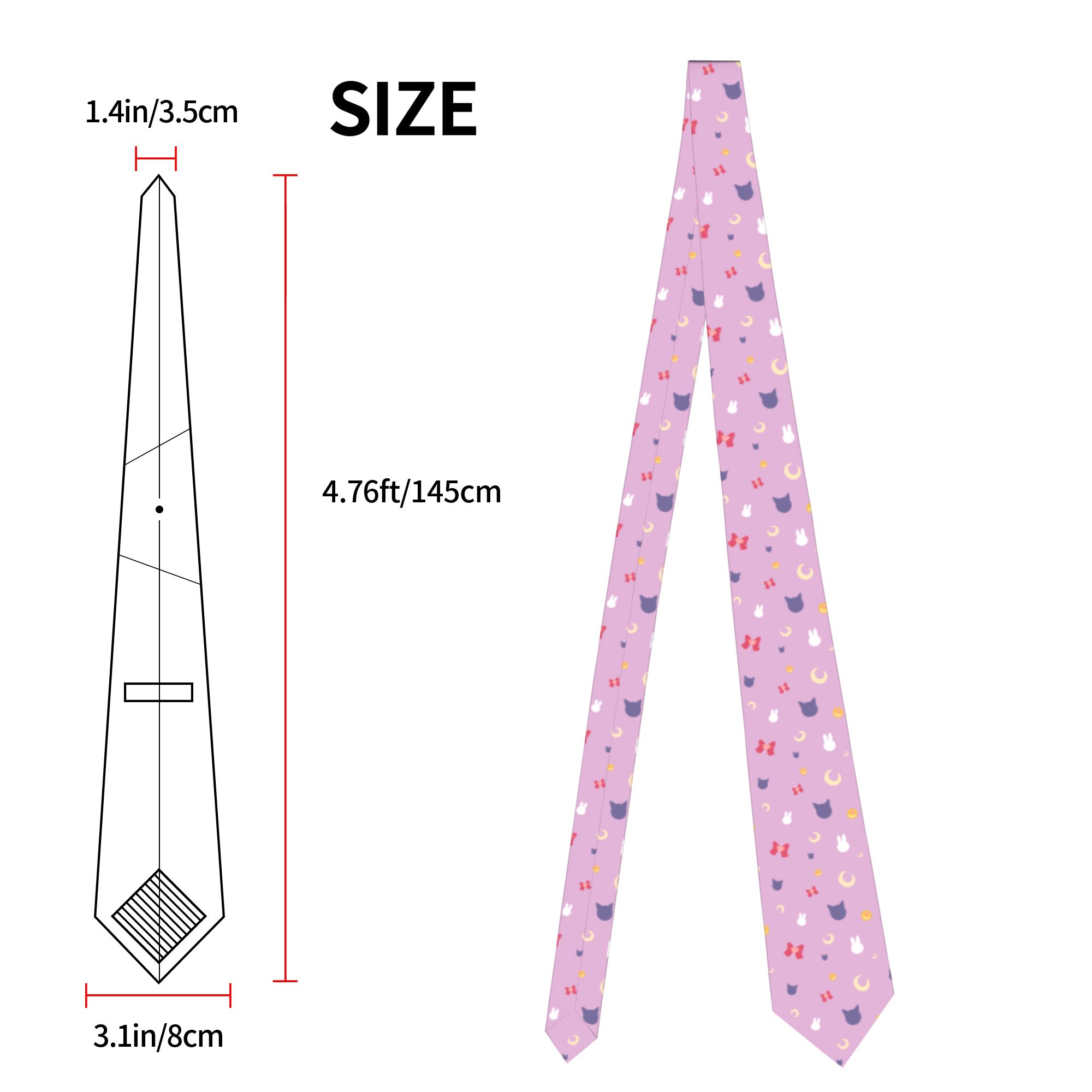 Moon Pattern Anime Neckties Si - Free Cosplay Prop Patterns 评论和价格