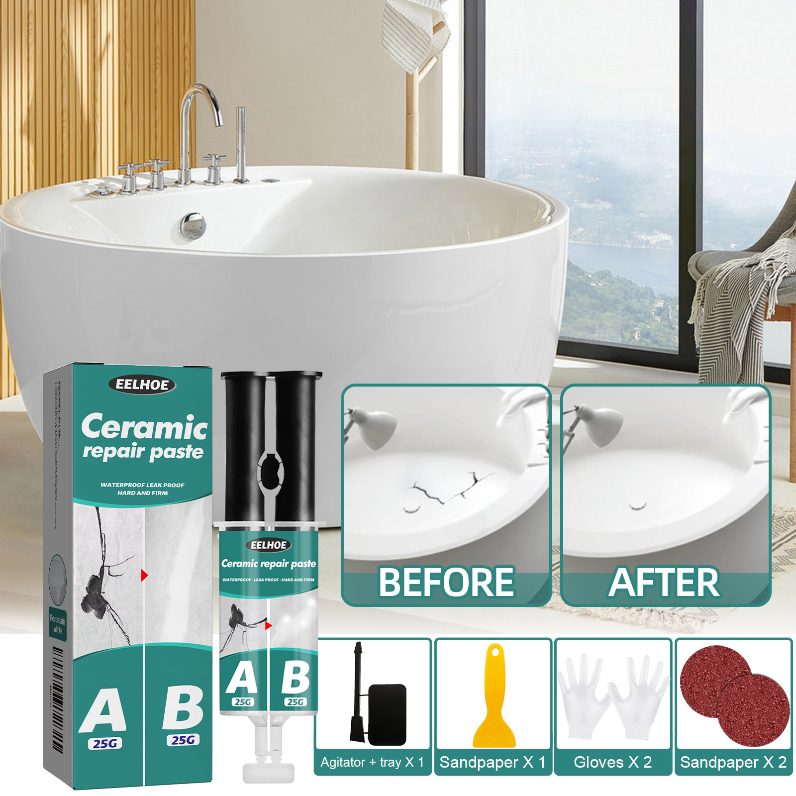 Tile Repair Paste Repair AB Gl - Contact Cement Glue 评论和价格