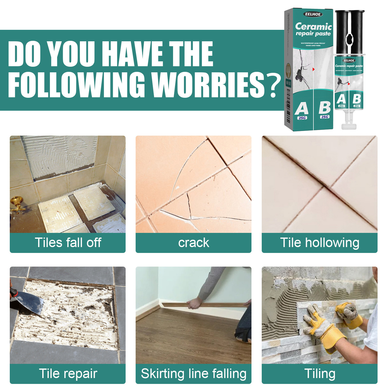 Tile Repair Paste Repair AB Gl - Contact Cement Glue 评论和价格