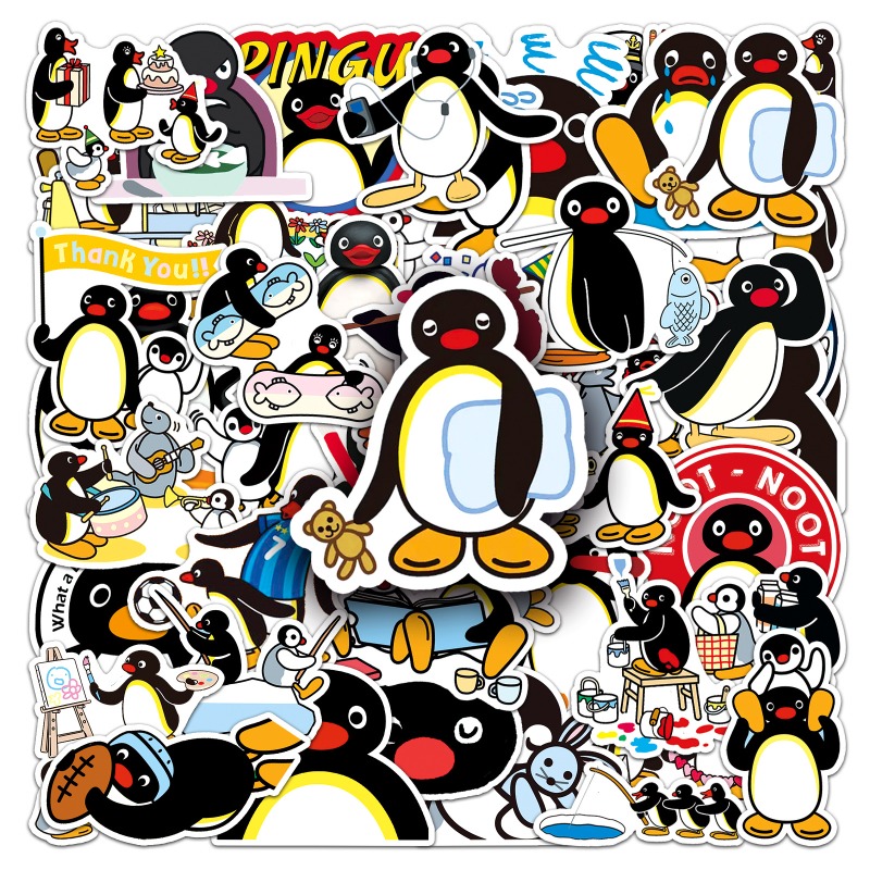 50PCS Hot Cute Pingu Stickers  - Cosplay Prop Diy 评论和价格