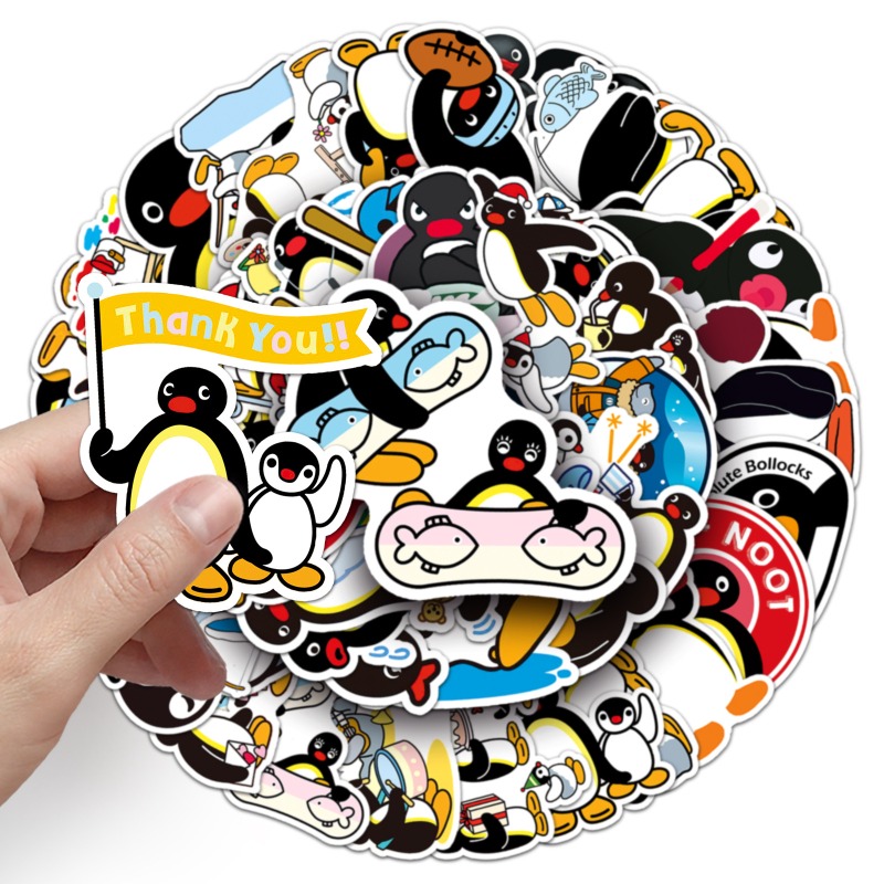 50PCS Hot Cute Pingu Stickers  - Cosplay Prop Diy 评论和价格